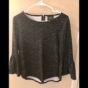 3/4 length sleeve charcoal blouse
